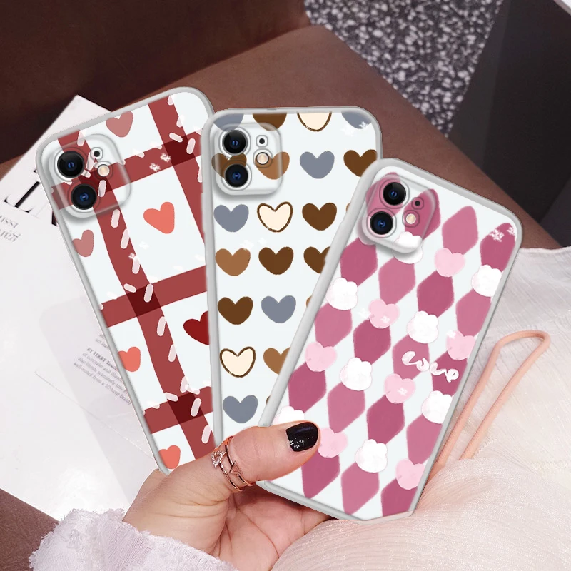 Q29 Love pattern Soft Case for Samsung S8 S9 S10 S10E S20 FE S21 Plus S21 Ultra S30 Note 10 20 8 9 M33 M52 M53