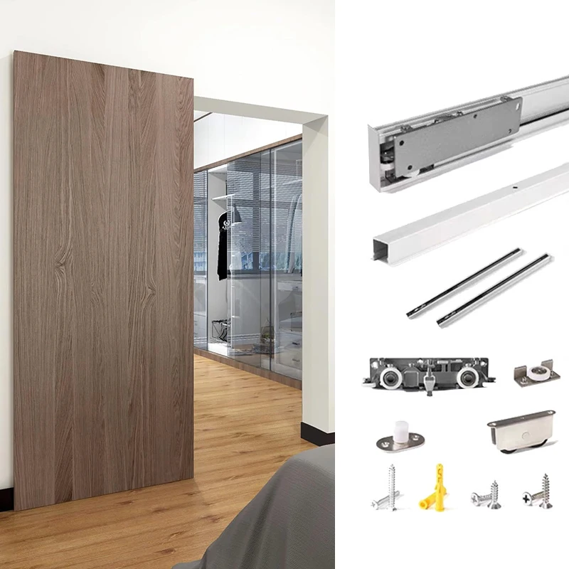 

Wheel Office Track Kits for System Wooden Hidden Ghost Mechanism Hardware Accessories Invisible Rail Sliding Door Automatic