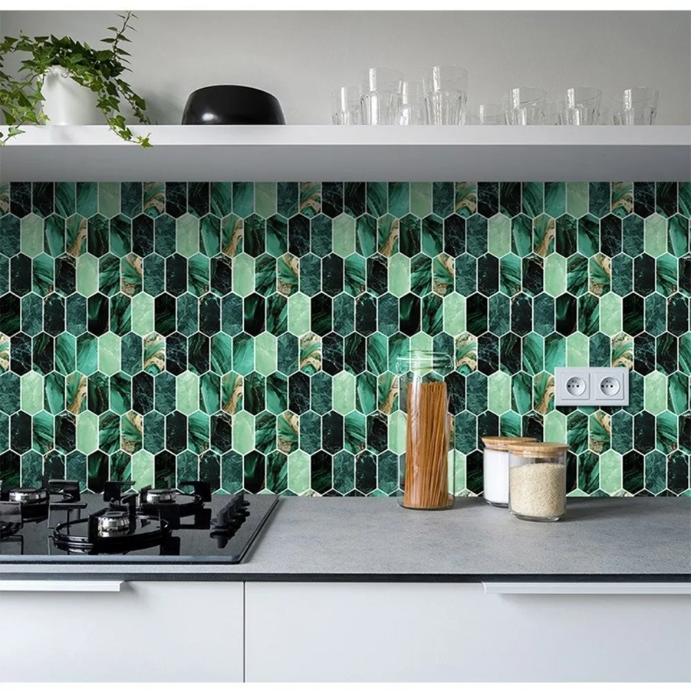 Self-adhesive 3D Wall Tile Fish Scale PVC Wall Sticker Mold Resistant Waterproof Kitchen Backsplash For Kitchen Bathroom