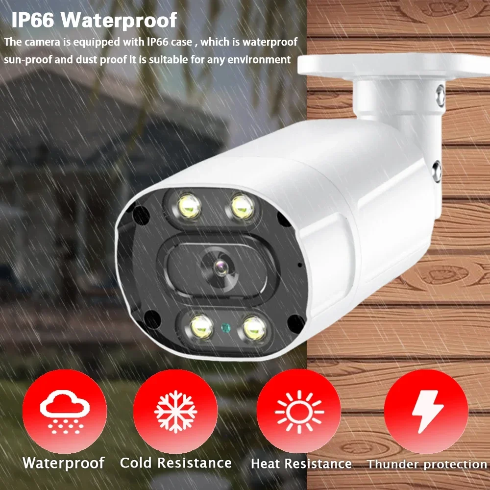 8ch 4K Tuya Poe Nvr Beveiligingssysteem 8mp/5mp Outdoor Ip66 Waterdichte Cctv Camera Set Video Bewegingsdetectie Vrije Ethernetkabel