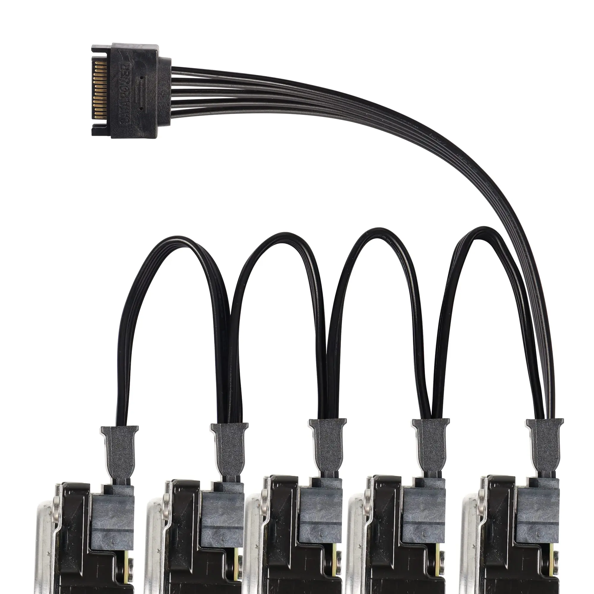 15 Pin Sata Power Splitter 1 To 3/4/5/6 Hard Drive HDD SSD Power Supply Cable Cord extension cable Hard Disk Expansion Cable