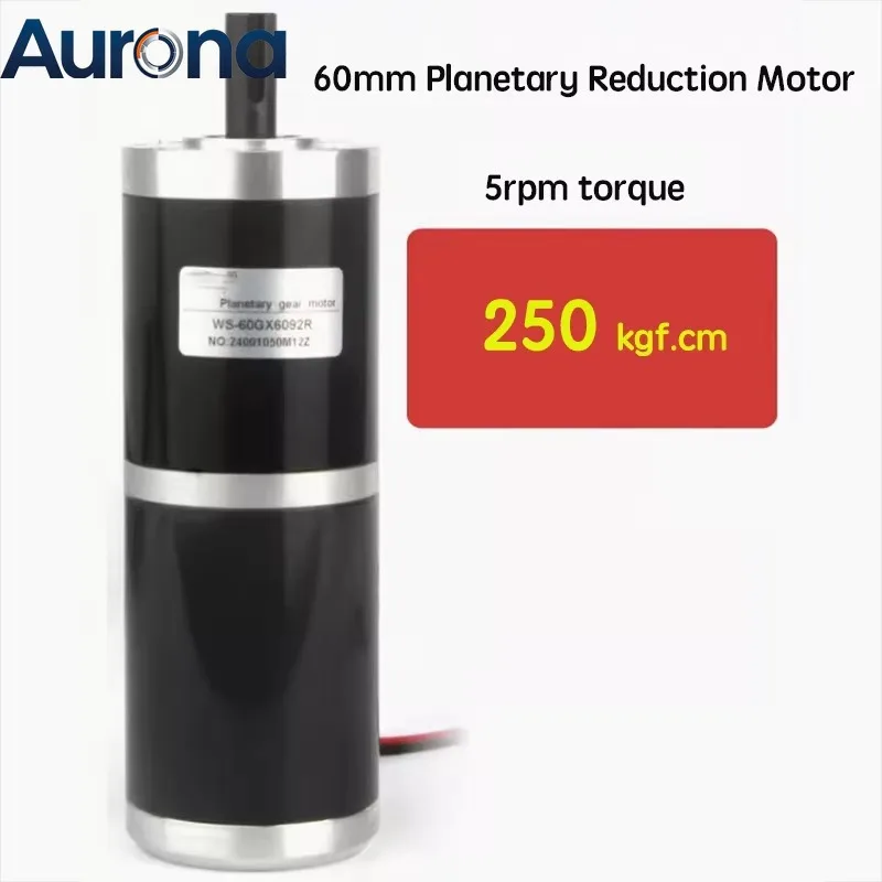 【Spare】250KG 60GX6092R 60MM 12MM Shaft Diameter Planetary DC Reduction Motor, High Torque Micro Speed Control Variable Speed Mot