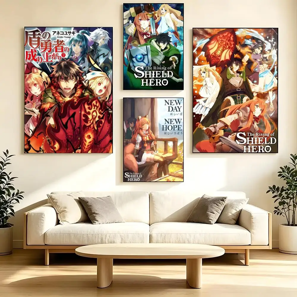 The Rising of the Shield Hero Poster poster Self-adhesive wall stickers, suitable for room decoration, high-quality printing.