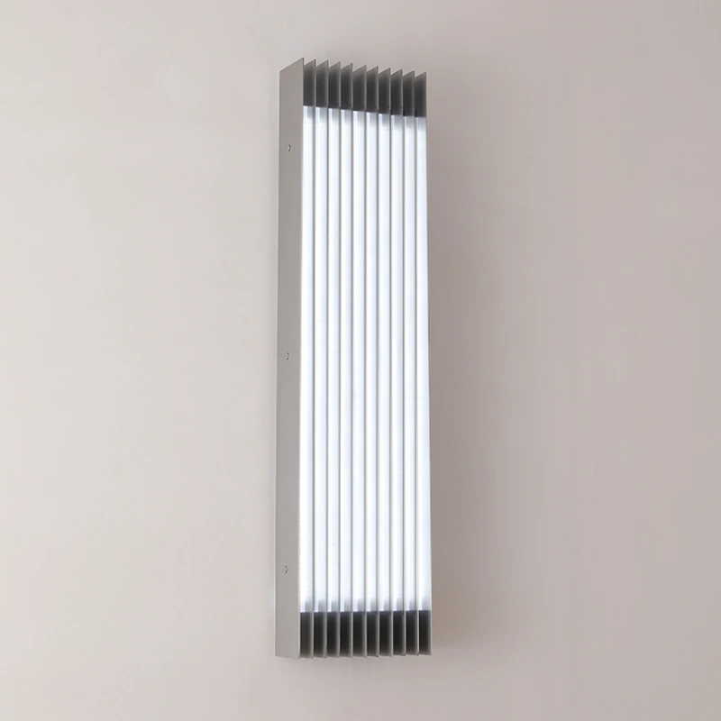 Minimalist light luxury wall lamp, grille light and shadow creative wall lamp stainless steel background lamp aisle lamp