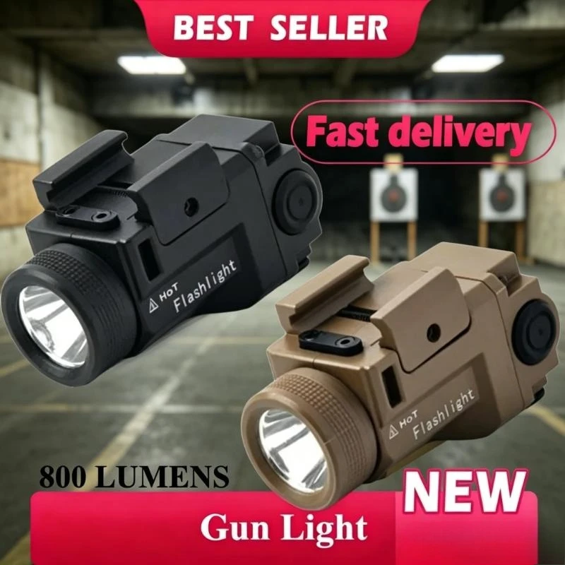 

Metal LED Lamp 800 Lumen Intense Strobe Torch Fit 20mm Picatinny Rail Outdoor Sport Supply
