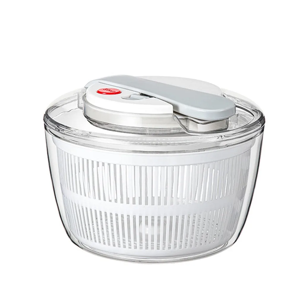 

3 L Capacity Vegetable Salad Spinner Press-type Household Lettuce Leaf Dehydrator Quick Spin Vegetable Washer