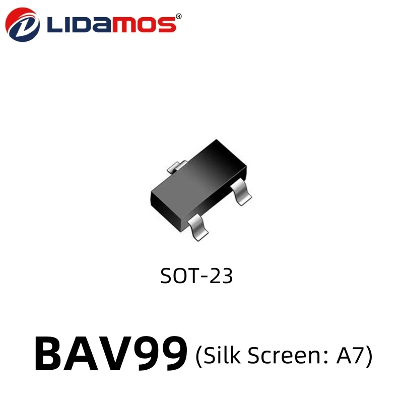 3000PCS/Reel BAV99 A7 SOT23 SMD Switch Diode Original New Electronic Components In Stock