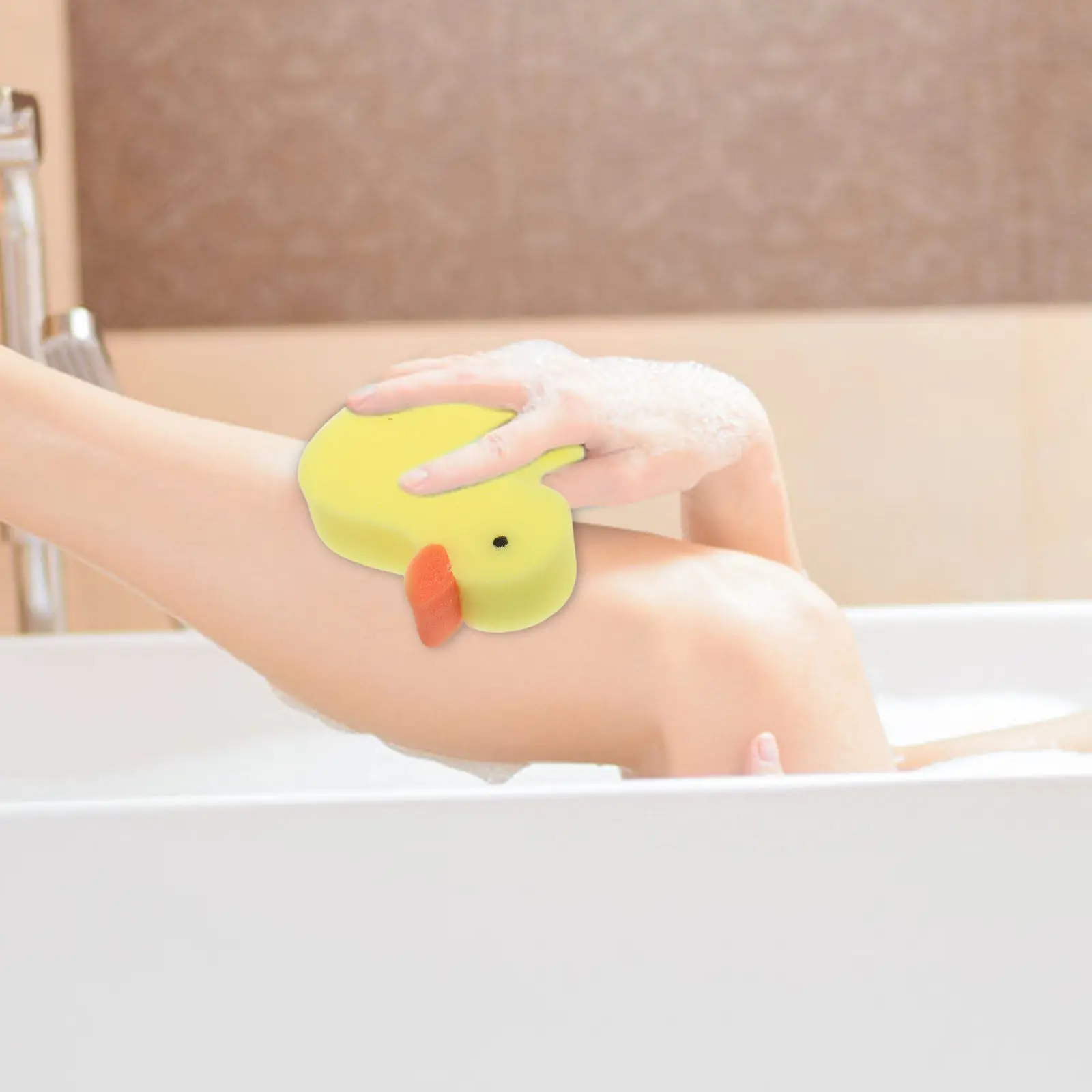 

4Pcs Cute Duck Bath Sponge for Toddler Soft Body Shower Sponges Gentle Exfoliating Sponge for Baby Bath Bathroom Sponges