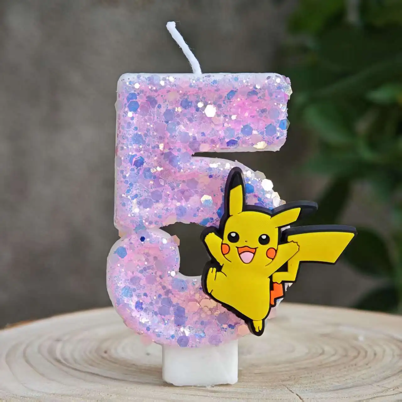 Velas de Pokémon de Pikachu, número 0-9, tema de decoración de pasteles, velas para Baby Shower, adorno para tarta, regalo de fiesta de cumpleaños