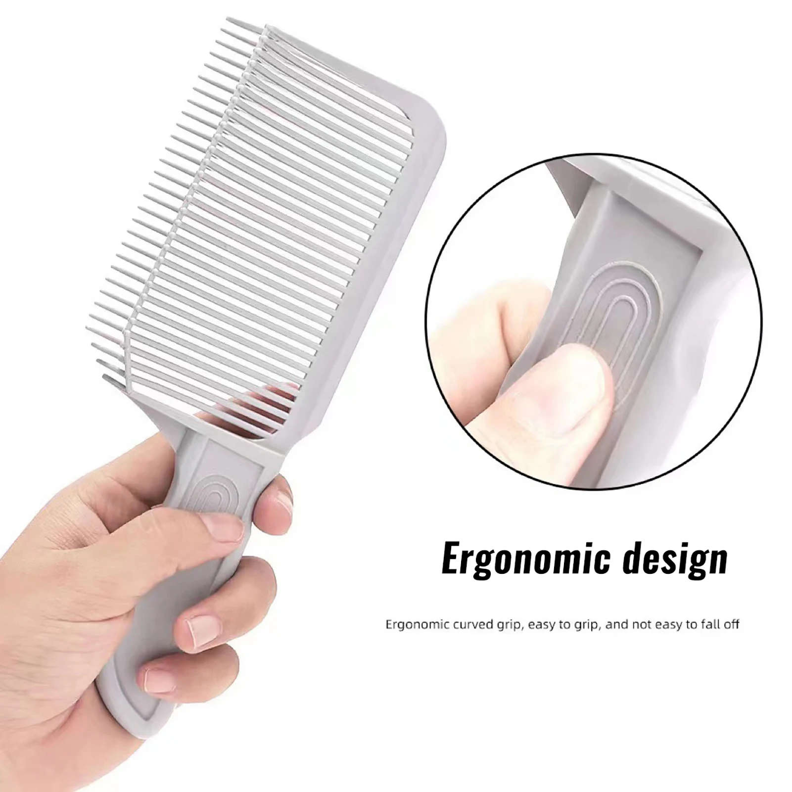Fading Comb Professional Barber Clipper Blending Flat Top Hair Cutting Comb For Men Heat Resistant Fade Brush Salon Styling Tool
