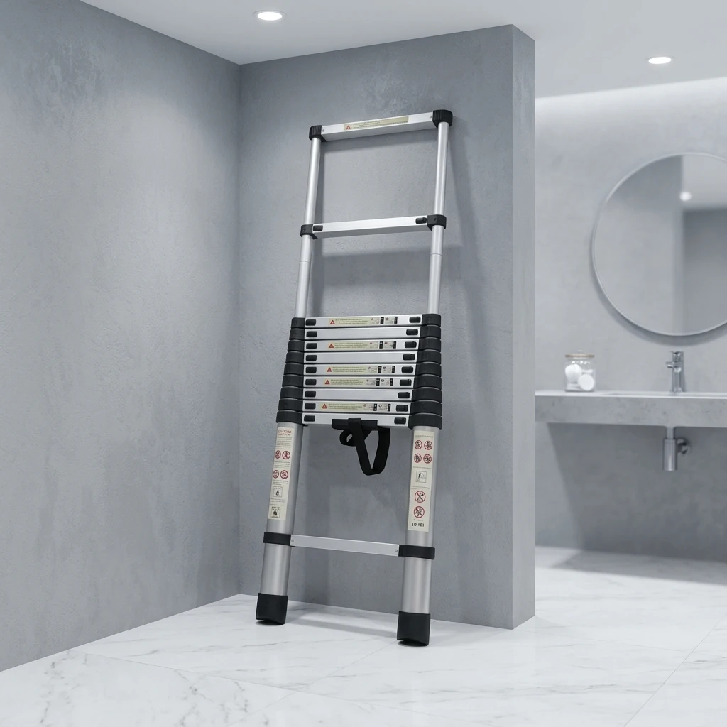 Modern Design Steel Folding Step Loft Retractable Foldable Aluminum Telescopic Ladder for Indoor and Outdoor Use EN131 Certified