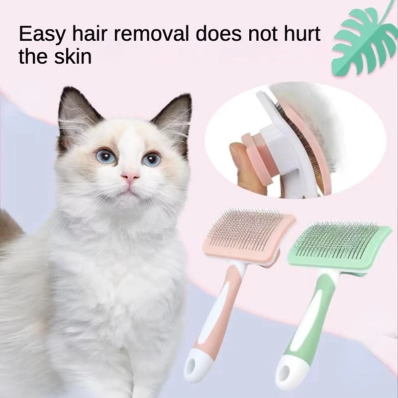 

Pet Cat Brush Dog Comb Self Cleaning Slicker Brush For Cat Dog Hair Removes Tangled Pet Hair Massages Comb Cats Accessories