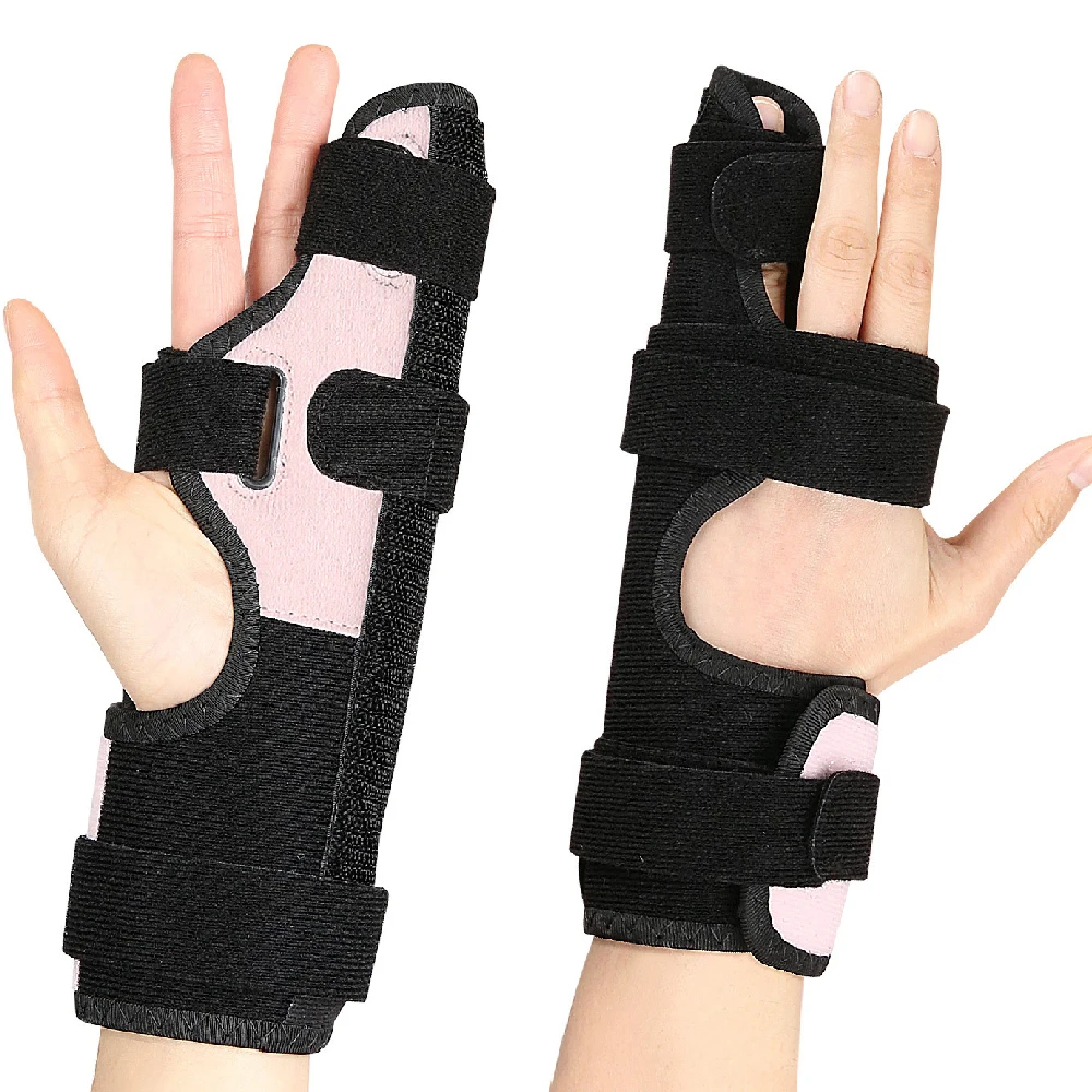 Adjustable Pinky Finger Splint,Polyester Brace Removable Aluminum Bar Hand Wrist Immobilizer for TendonitisJoint Pain Relief
