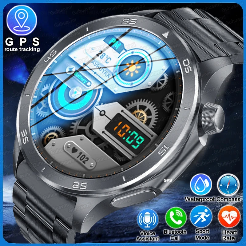 

2025 для Samsung Watch X2, умные часы, мужские 360*360 HD AMOLED-экран, пульсометр, GPS, спортивный трек, компас, водонепроницаемый умный браслет