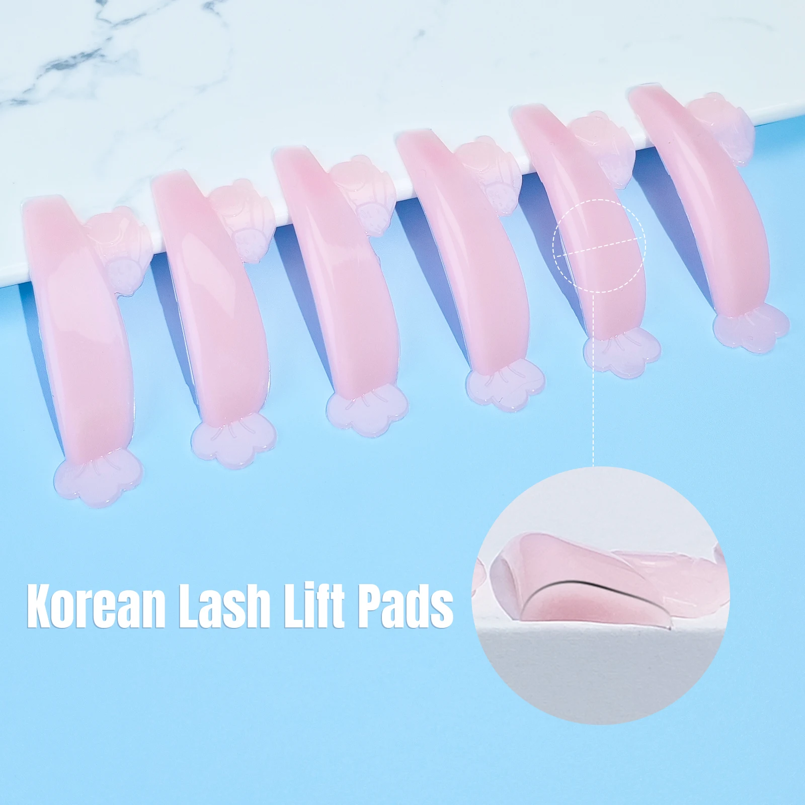 Lomansa 6 쌍 L 컬 실리콘 속눈썹 파마 패드 끈적 끈적한 속눈썹 막대 방패 리프팅 3D 속눈썹 경기자 액세서리 메이크업 도구