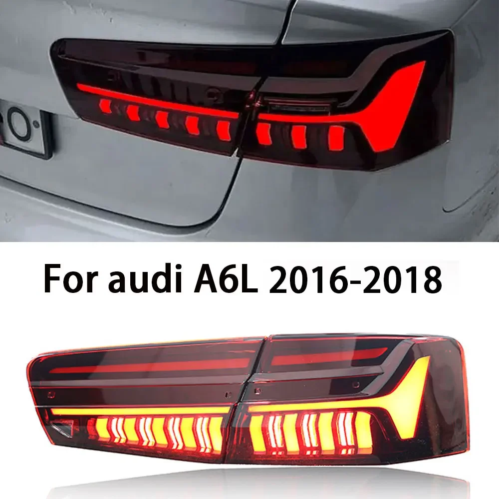 

Автомобильные задние фонари для Audi A6 A6LTail Lights 2016 2017 2018 C7 PA Светодиодные задние фонари в сборе Обновление 2023, новейший дизайн, аксессуары