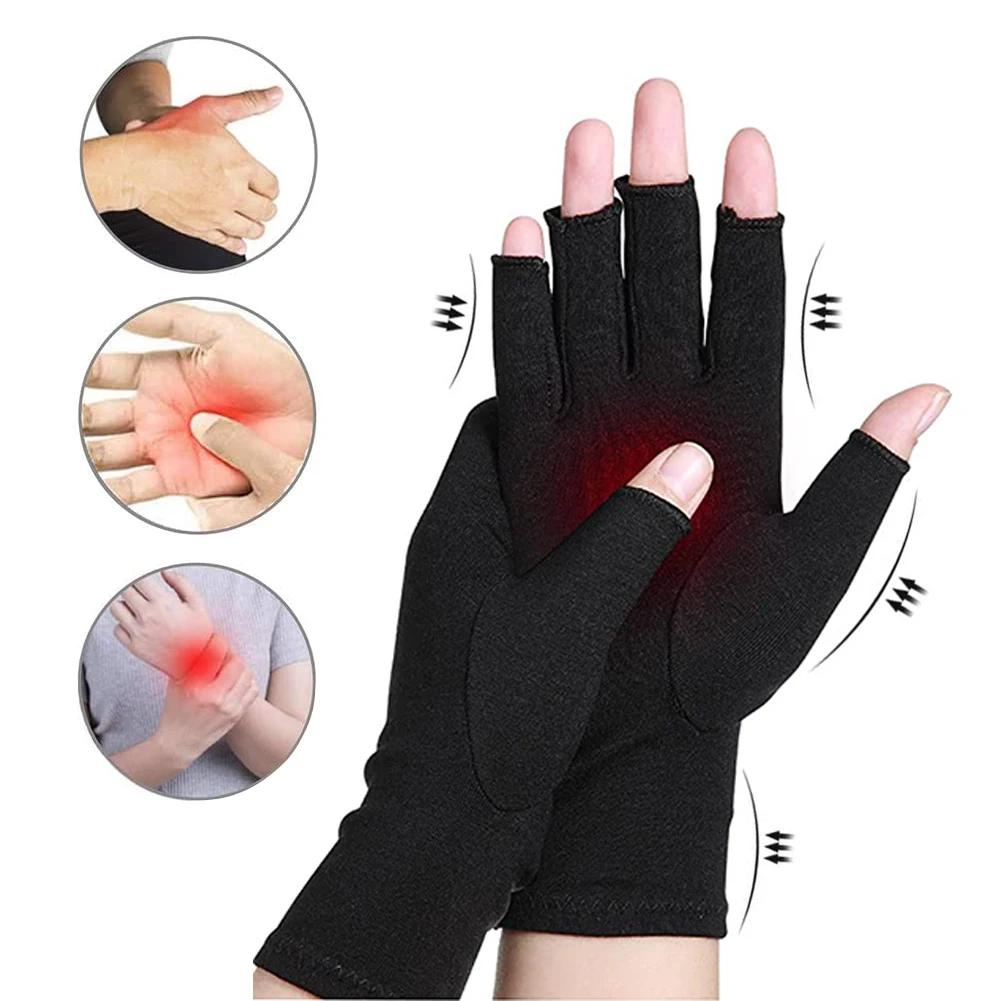 

1 Pair Compression Arthritis Gloves Premium Arthritic Joint Pain Relief Hand Gloves Therapy Open Fingers Compression Gloves