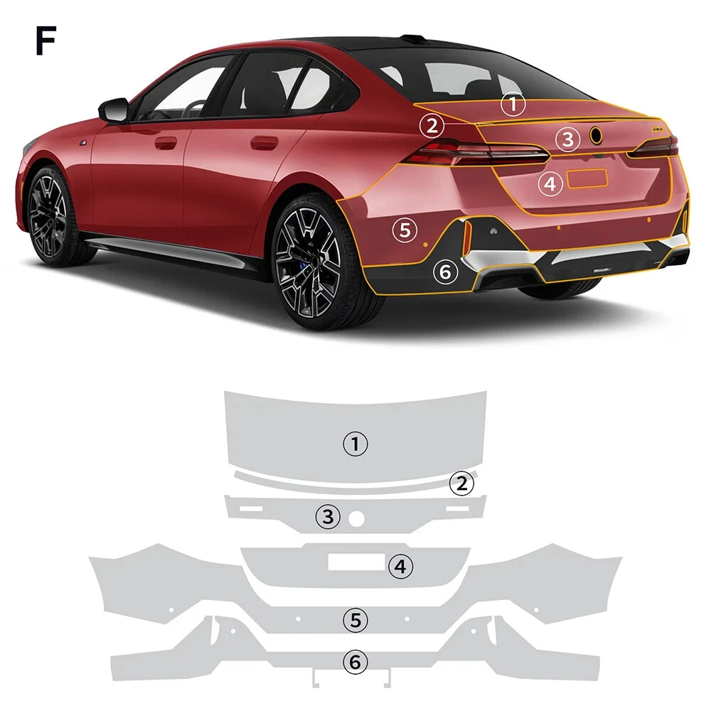 8.5Mil Pre-cut PPF For BMW 5 Series G60 M Sport 2024-UP TPU Clear Paint Protection Film Scratch-Resistant Exterior Accessories