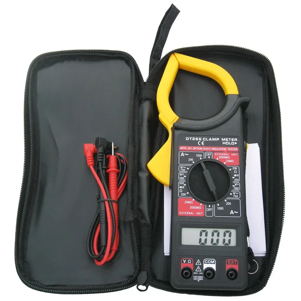 Digital Clamp Multimeter DT266 Professional Clamp Meter AC DC 1000V Current Voltage Tester Multimeter Pliers Ammeter