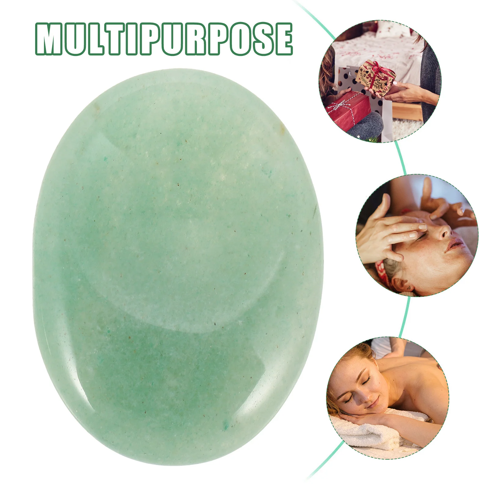 

2Pcs Natural Thumb Stone Stress Massage Stone Portable Mini Scraping Plate for Pressure Relief Relaxing Mini Scraping Plate