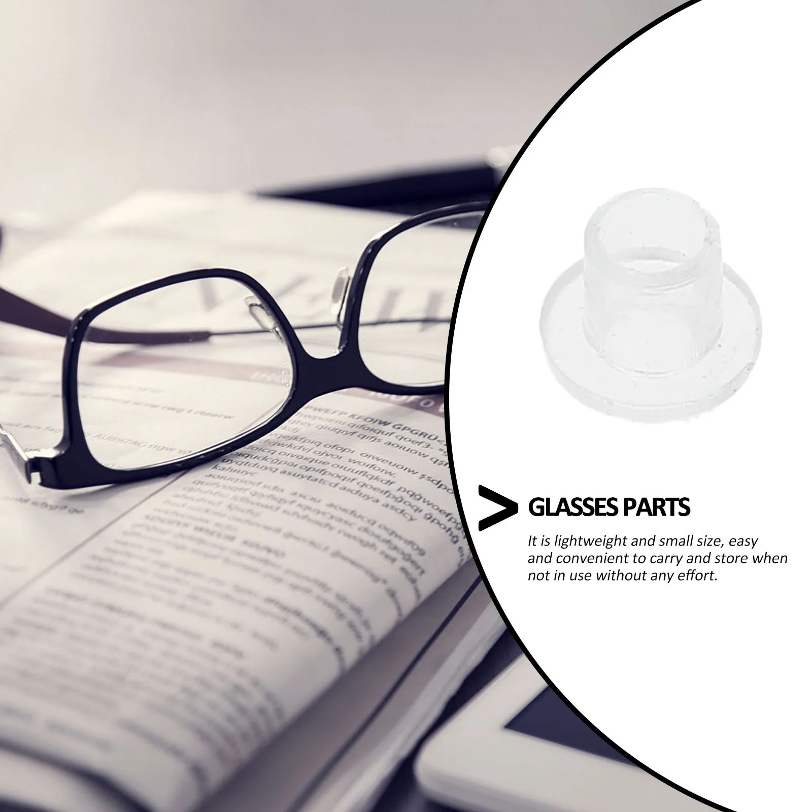 2 قطعة 2 أكياس نظارات البلاستيك محدب جوانات دائم طقم تصليح النظارات لتثبيت المسمار مكافحة فضفاضة استبدال أجزاء #1