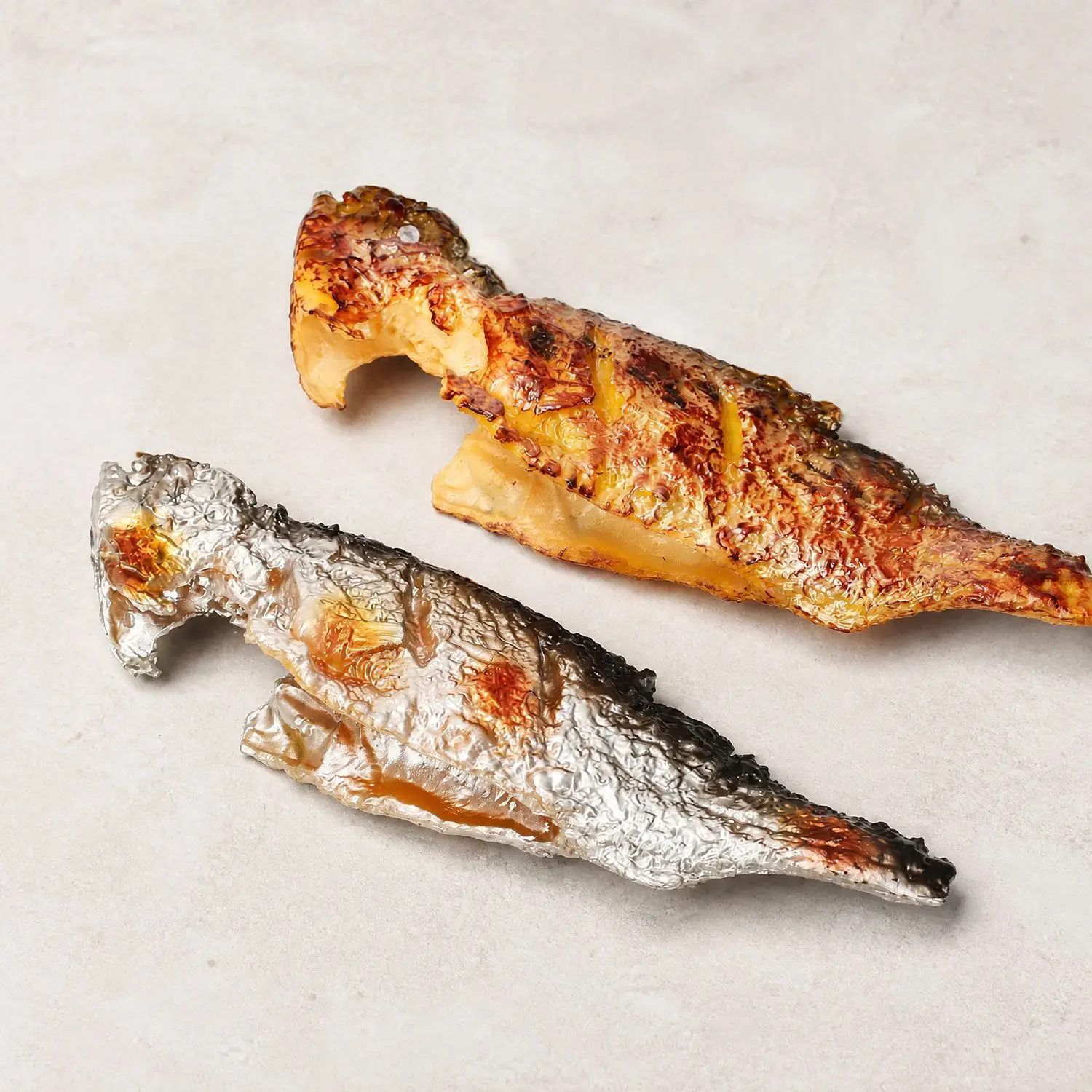 Simulation Grilled Fish Model PVC Fake Roasted Fish Artificial Food Props for Restaurant Display, Kitchen Decor, Food Photog