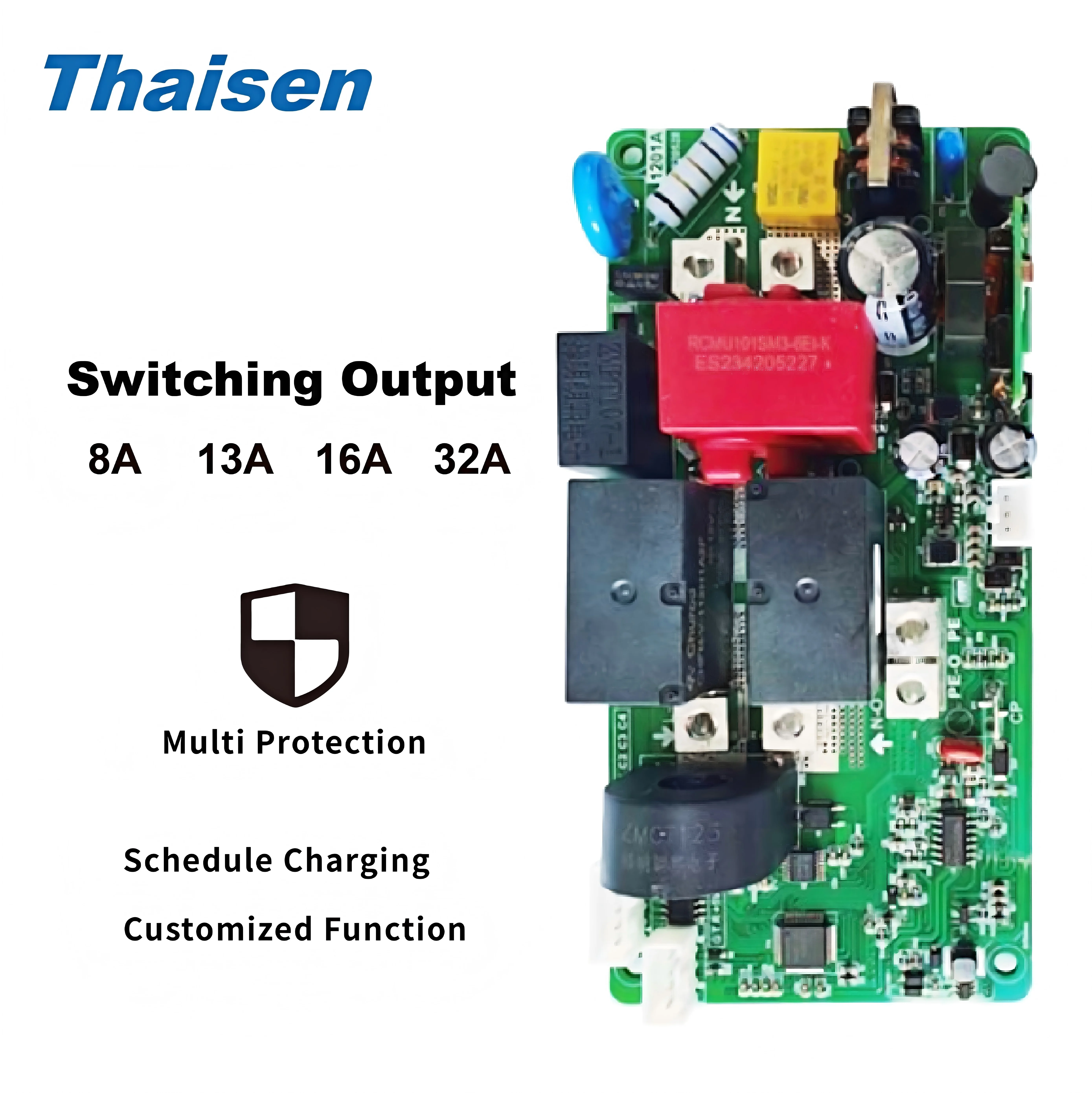 8 Years Manufacture Mode 2 AC EU Standard 3.5kW/7kW EV Charging Station Controller PCB Circuit Board Charger Controller
