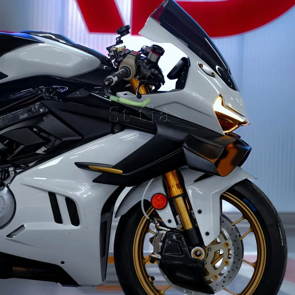 For 675SR-R 675SR 2024 2025 675 SR -R 2026 Motorcycle Accessories Fixed Front Lip Spoiler Fixed Wing Spoiler Fairing Kit view 6