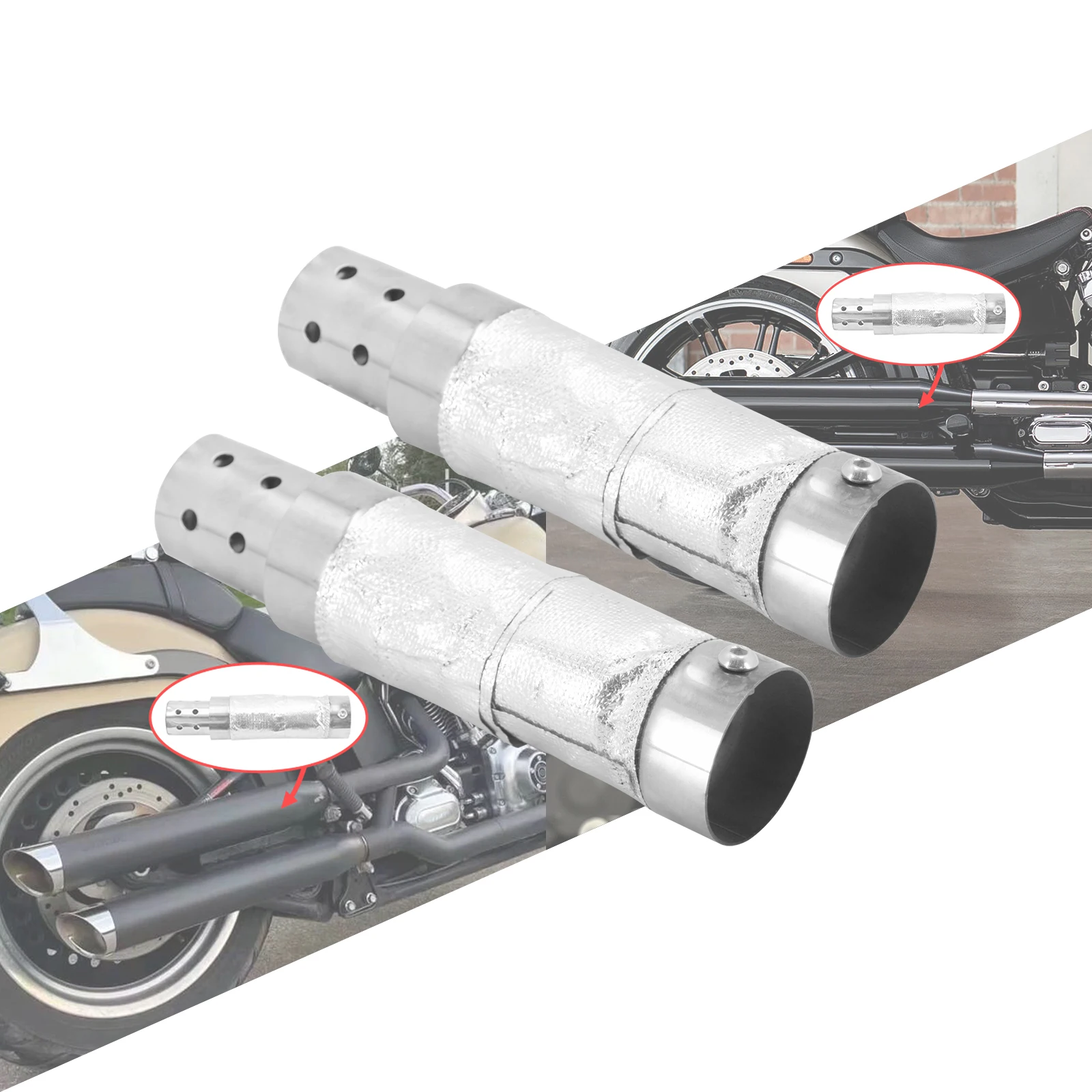 Motorcycle Silencer Quiet Baffle For Shortshots Staggered Exhaust System For Harley Sportster Softail Duals Shortshots Staggered
