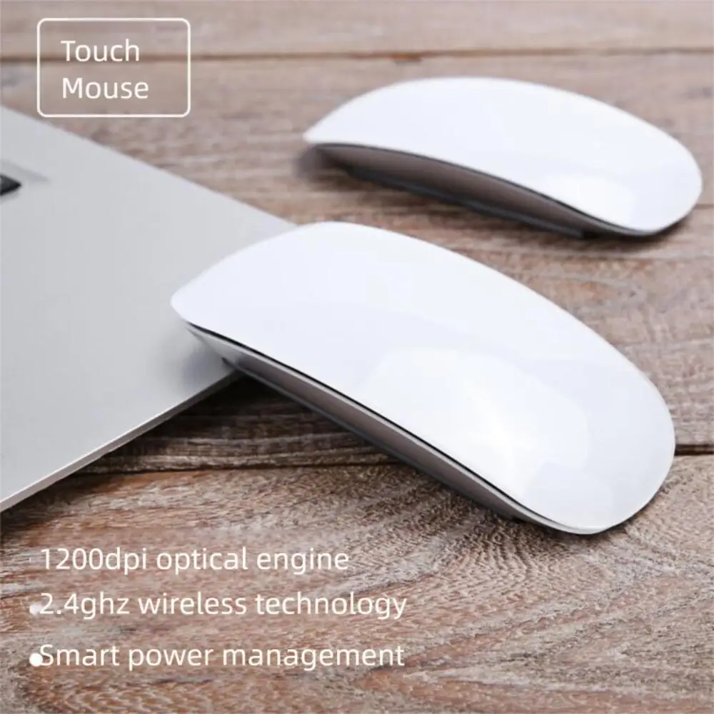 Ergonomics Comfortable Feel Bluetooth Wireless Touch Mouse Portable Type-C Charge Optical Mause For Mac Apple Ipad Iphone Gifts