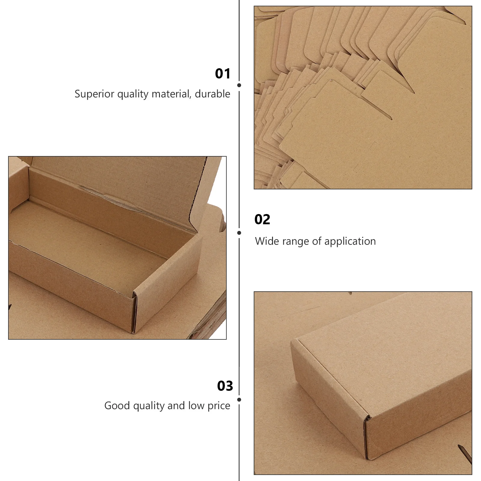 20 قطعة صناديق التعبئة اللوحية المموجة صناديق التخزين المتحركة للشحن الحرفية الارسال هدية لتقوم بها بنفسك مجموعة التعبئة والتغليف الورقية السريعة #1