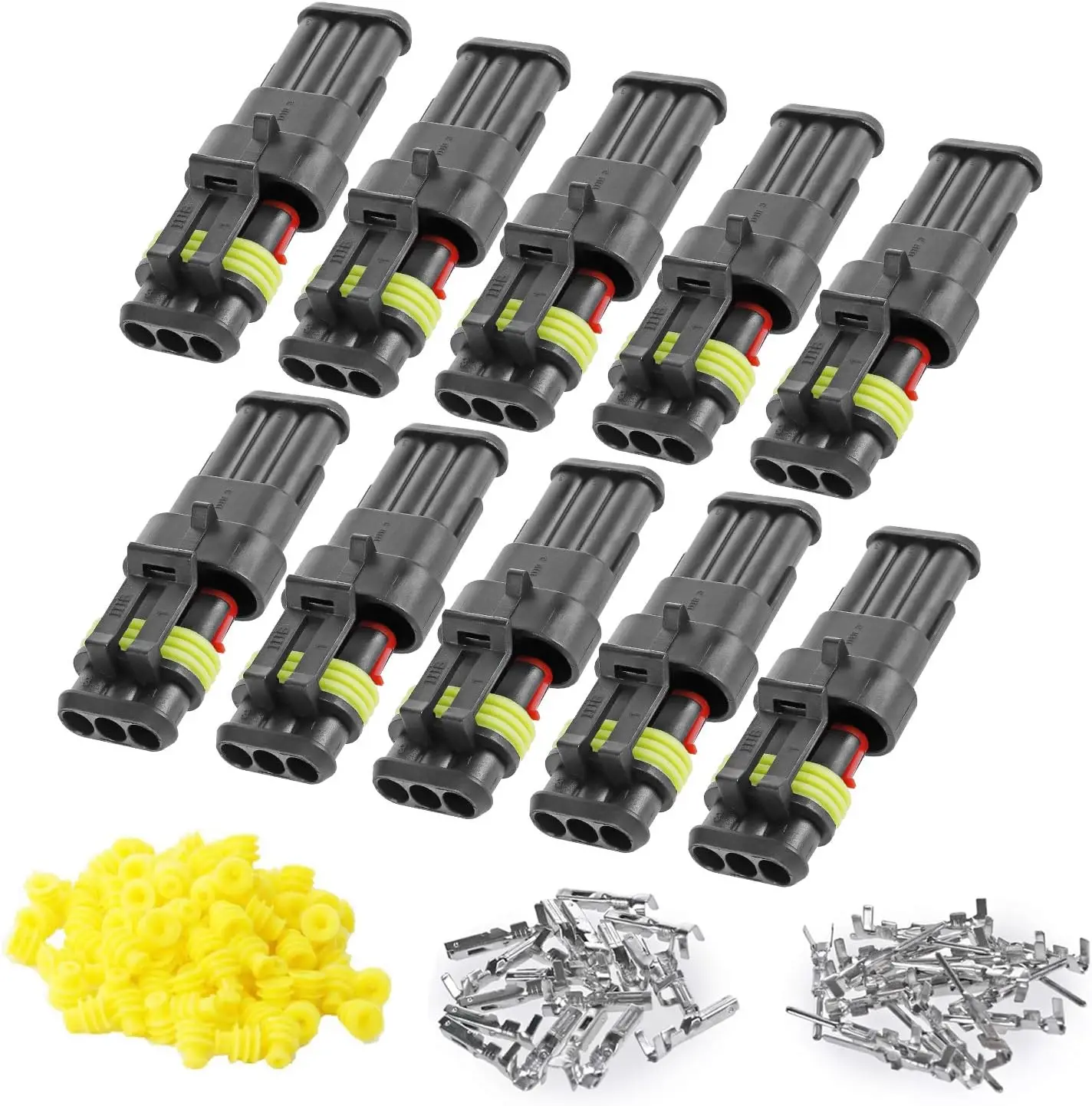 10 Kit 3 Pin Connec…