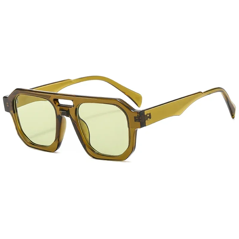 Protective Glasses New Retro Pilot Sunglasses Men Fashion Minimalist Design Outdoor Anti UV Sun Glasses Double Beam Female