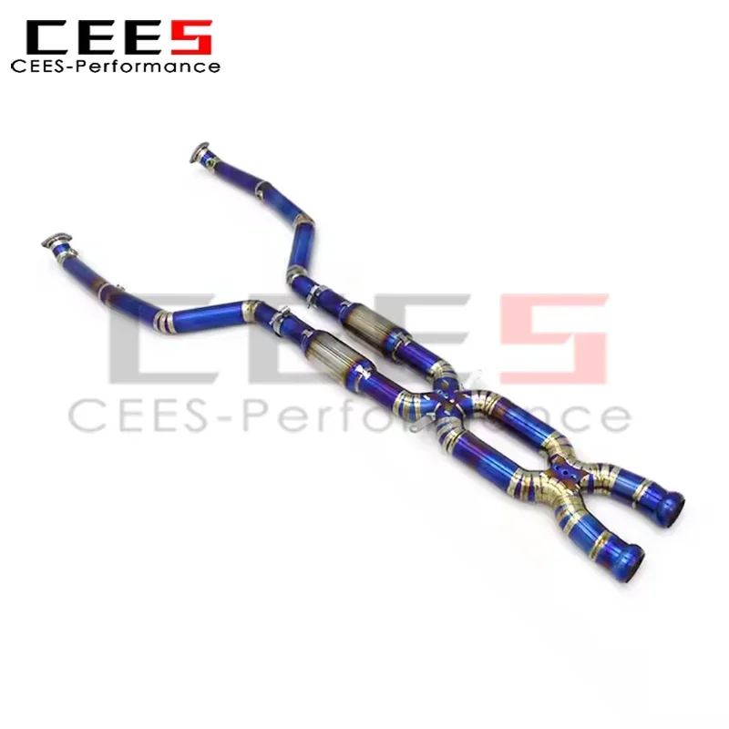 cees for BMW M3 E90/E92/E93 4.0L 2007-2013 Car Exhaust X Mid-pipe Titanium/Stainless Steel Exhaust Pipe Muffler System Mid Pipe