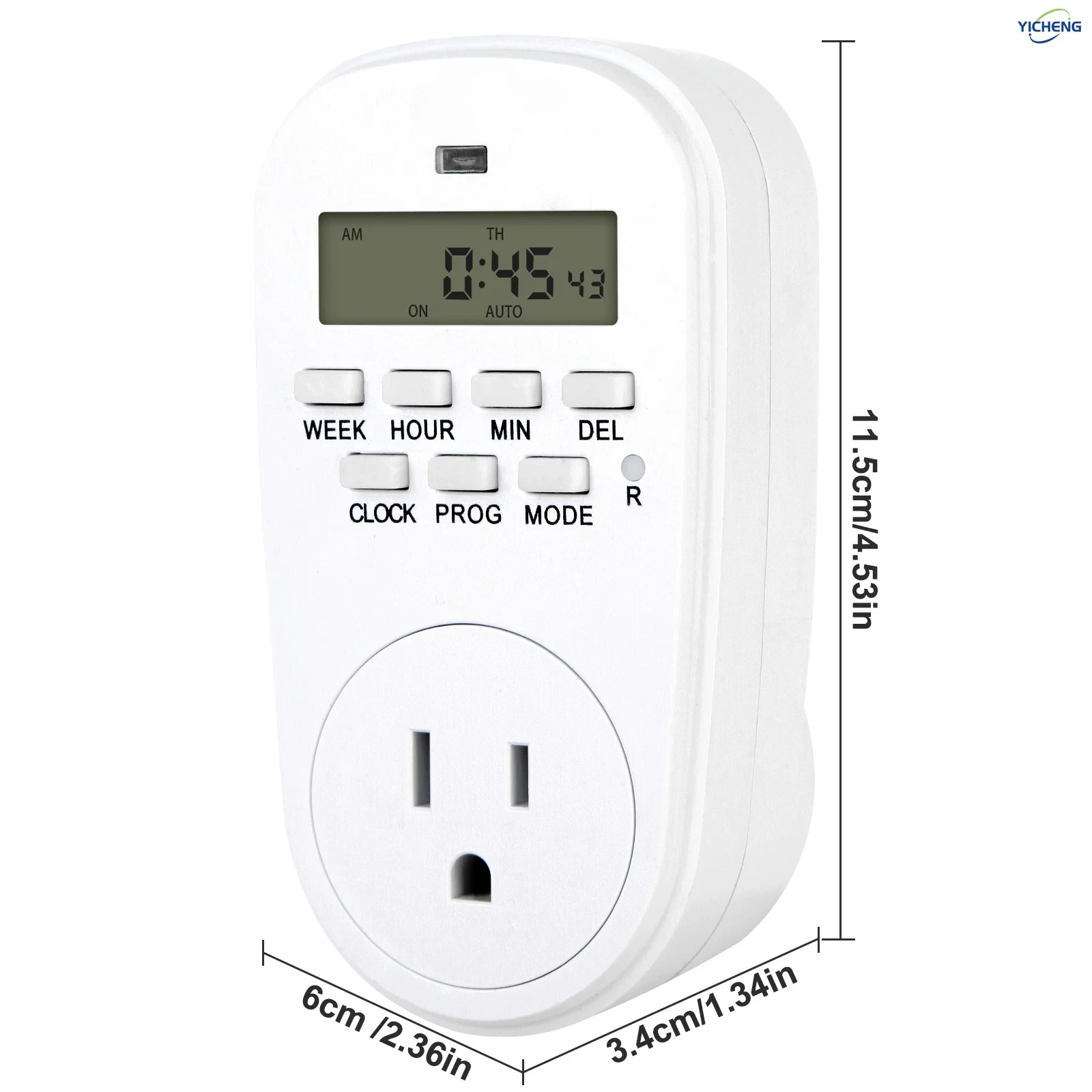 1Pcs Timed Power Switch with Countdown Delay On and Off,Program up to 20 sets of switches per day with unlimited cycles per week