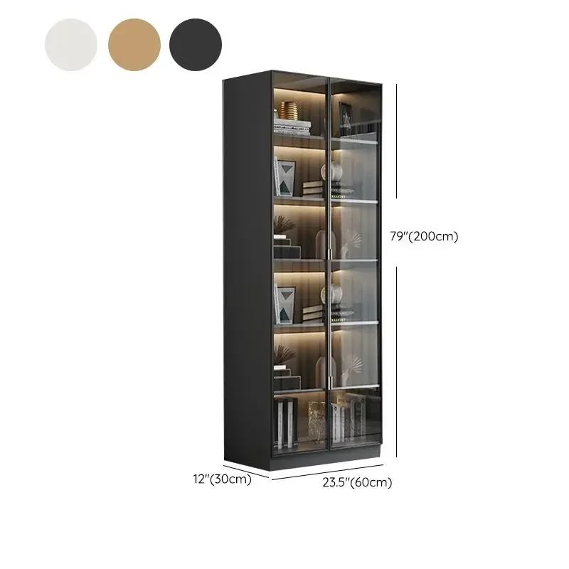 Luxury New Modern bookshelf partition decorative storage cabinet wooden bookshelf with glass door Bookcase wood bookshelf