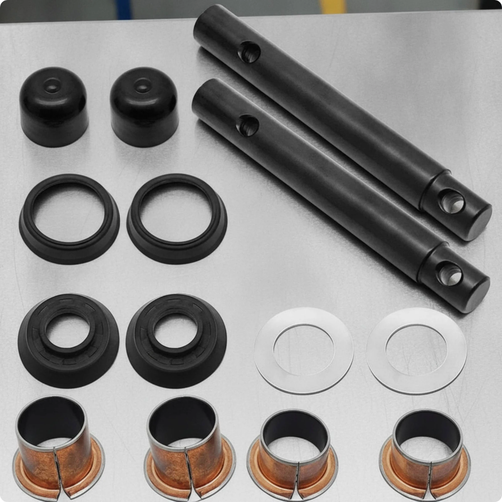 Spindle King Pin Tube Bushing Repair Kit High Quality Spindle Bushing Kit with Copper Sleeve Hardware Long-Lasting Heavy Duty