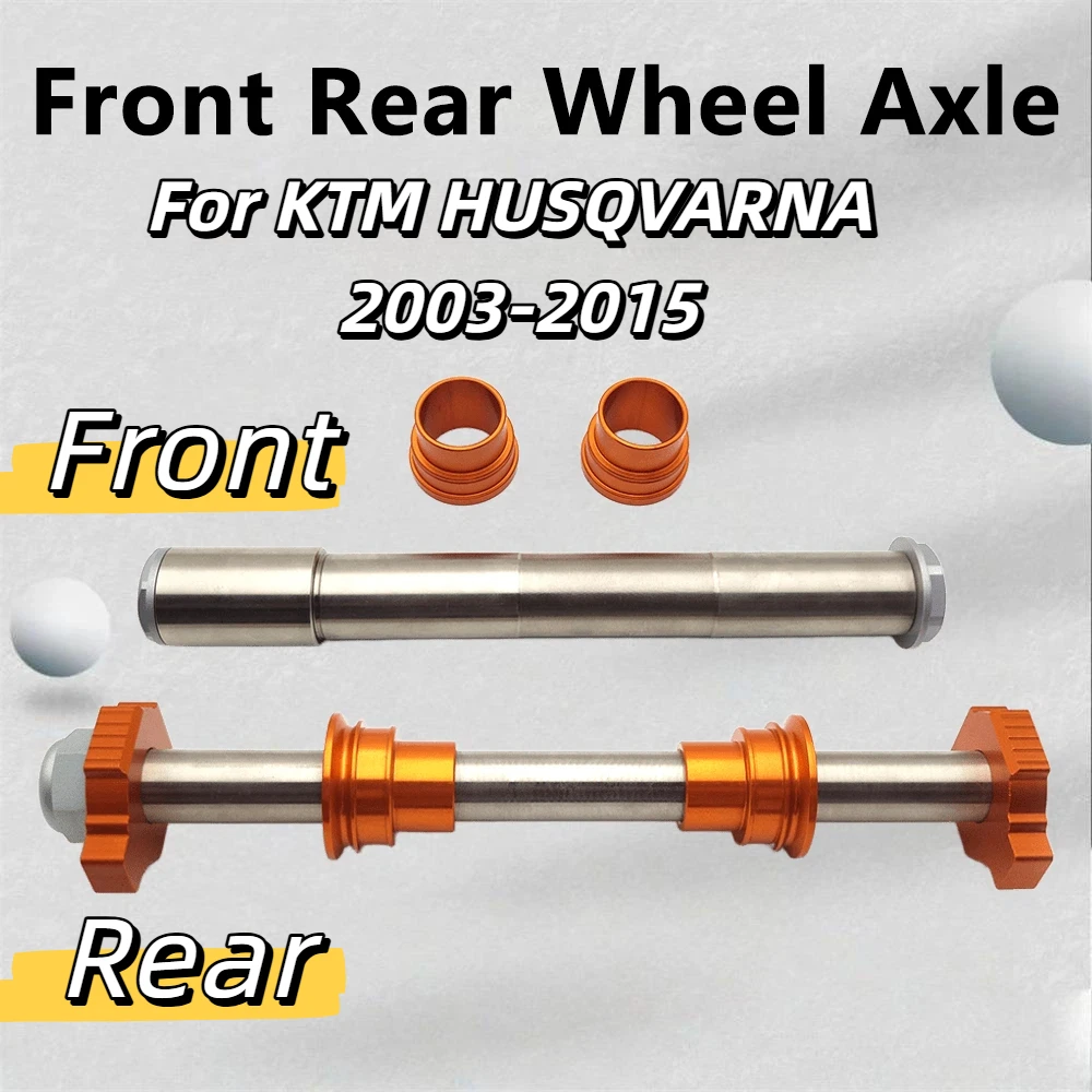OTOM Motorcycle Front Rear Wheel Axle Kit Aluminum Axle For KTM SX EXC HUSQVARNA FC FE TE 2002-2015 Wheel Axle Bushing Block