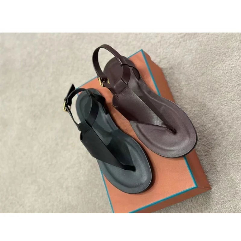 Neuer Stil Flip-Toe Einfache trendige Damen Sommer flache lässige Retro römische Sandalen