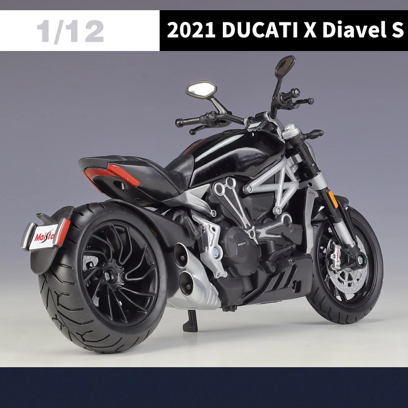 Maisto 1/12 DUCATI X Diavel S 2021 Die Cast Motorcycle Model Toy Vehicle Collection Shork-Absorber Off Road Autocycle Toys Car