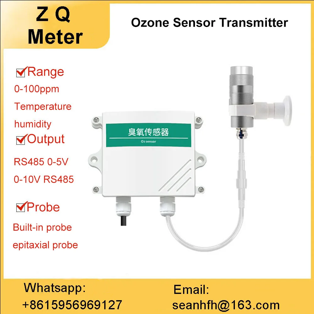 Ozone sensor online O3 transmitter gas concentration detection substation harmful gas detector RS485