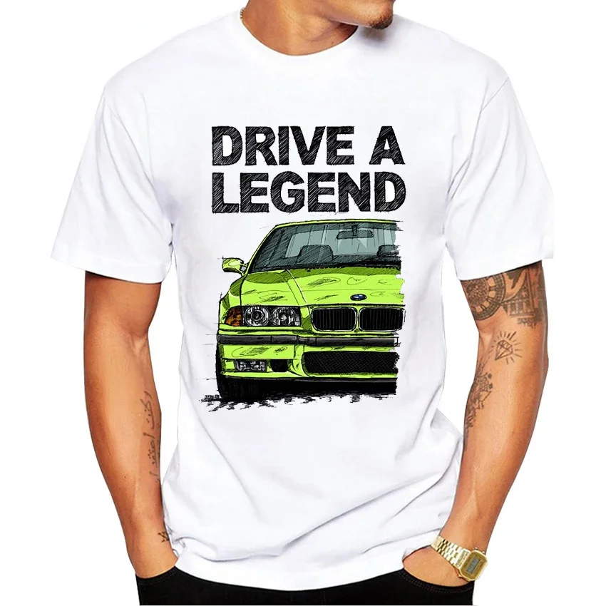 Modal New Summer Men Old Drive The Classic Germany E30 Vintage Short Sleeve EUDM E36 M3. Tshirts in White Boy Casual Tops Tees