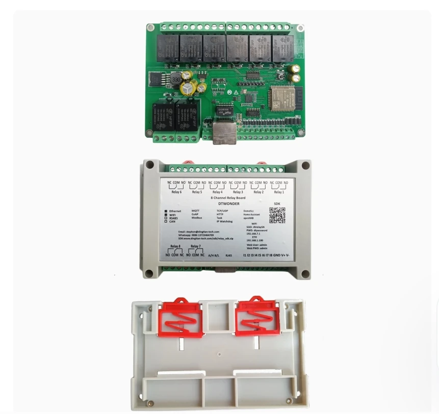 

Плата релейного модуля Ethernet WiFi RS485 CAN Умный домашний помощник с коробкой опционально
