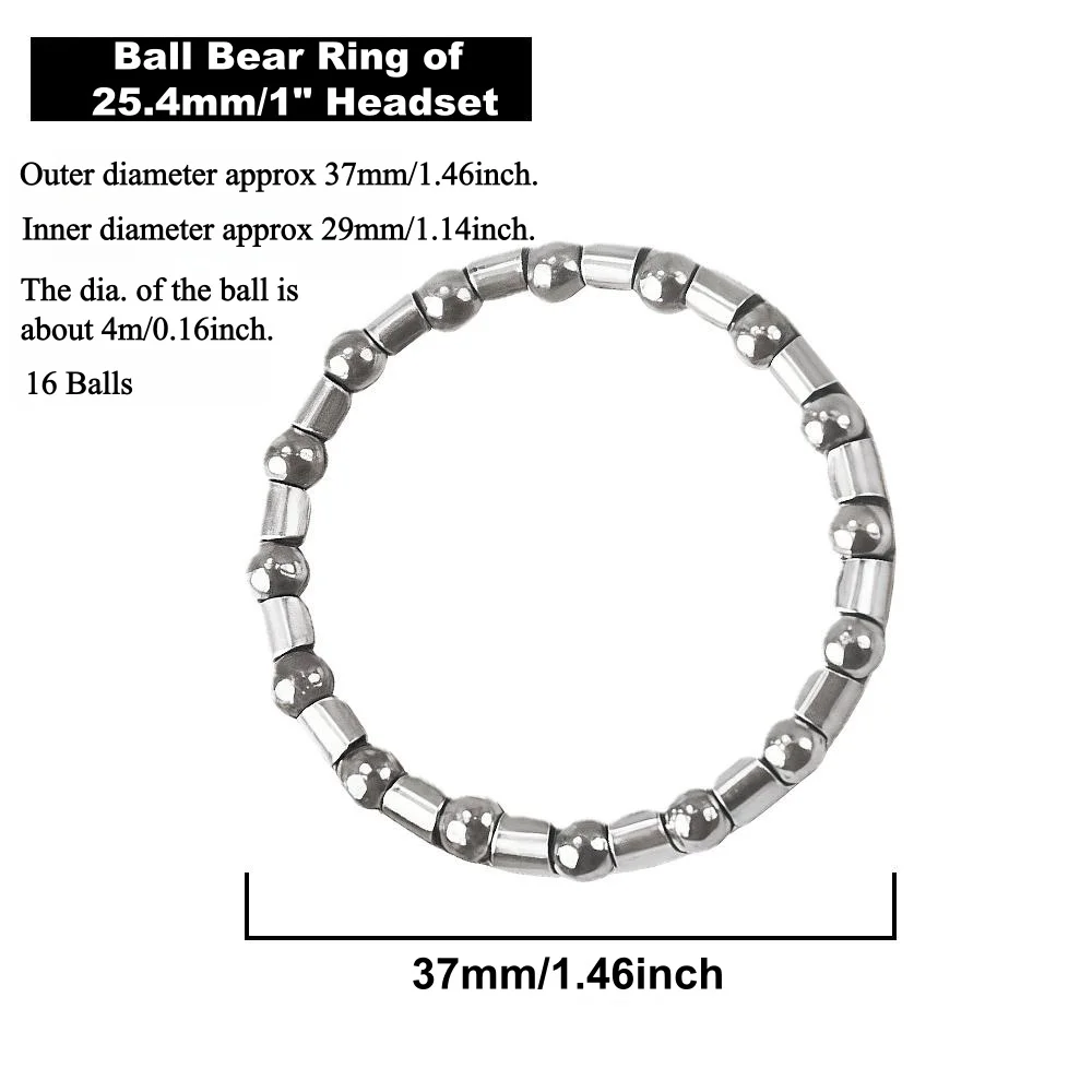 25,4 mm/1 Zoll und 28,6 mm/1-1/8 Zoll Gewinde-Käfiglager und Dichtungslager Fahrrad-Steuersatz für 30 mm/34 mm Steuerrohr, leichter Fahrrad-Steuersatz – Detail 10