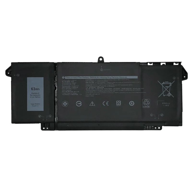 4Cell 7FMXV Laptop Battery 15.2V 63Wh For DELL Latitude 13 5320 14 7320 7420 7520 P134G001 P135G001 P138G001 0TN2GY TN2GY 4M1JN