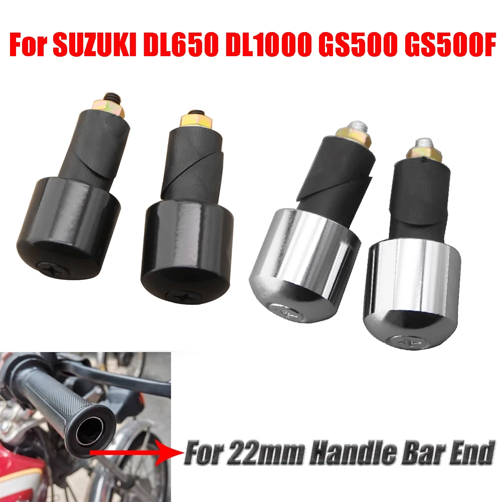 2PCS  For Suzuki DL650 DL1000 GS500 GS500F Motorcycle Handlebar Balanced Plug Universal Handle Bar End Grips Slider Solid Iron