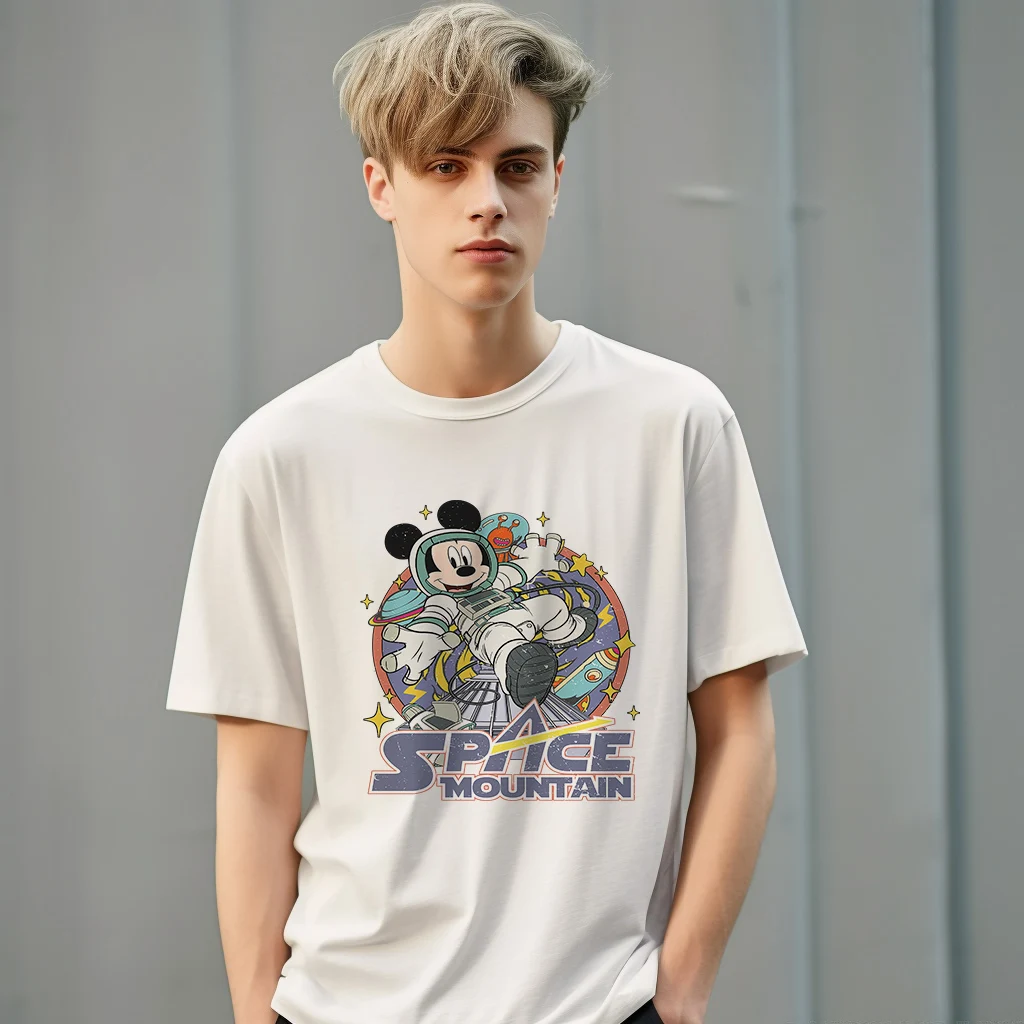 Cartoon Character Mickey Minnie Donald Duck Space Letter Design Pattern Iron On Transfer Clothing Thermoadhesive Patche