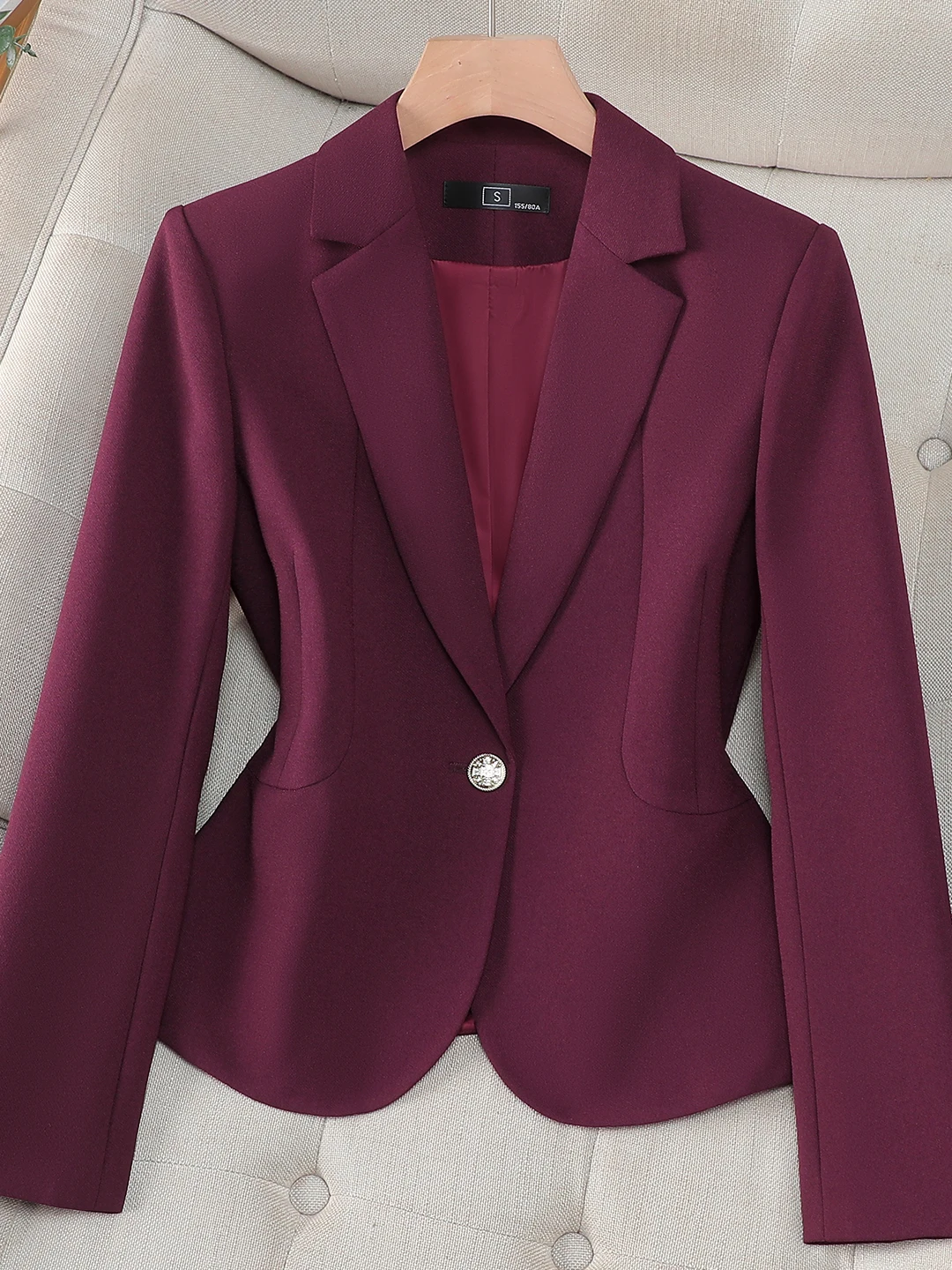 Elegant Professional Women's Suit Jacket Casual Fashionable Long Sleeve Spring New Arrival Polyester Fiber Commute Friendly