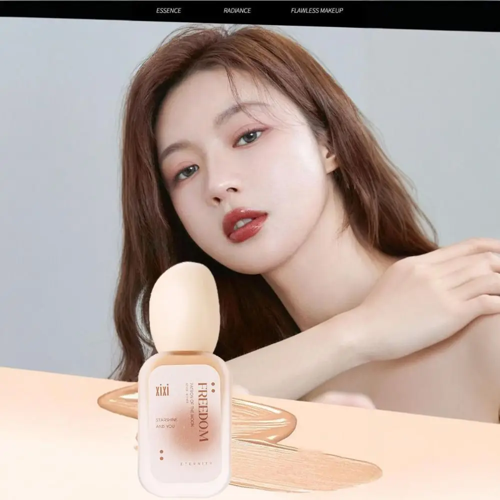 Long Lasting Liquid Foundation Non-Sticking Powder Sweatproof Moisturizing Concealer Lightweight Oil Control Face Base Cream
