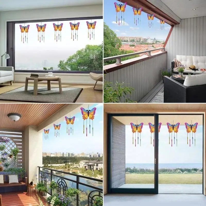 F62D DIYクラフト子供向けのキットバタフライウィンドチャイム絵画キット女の子用